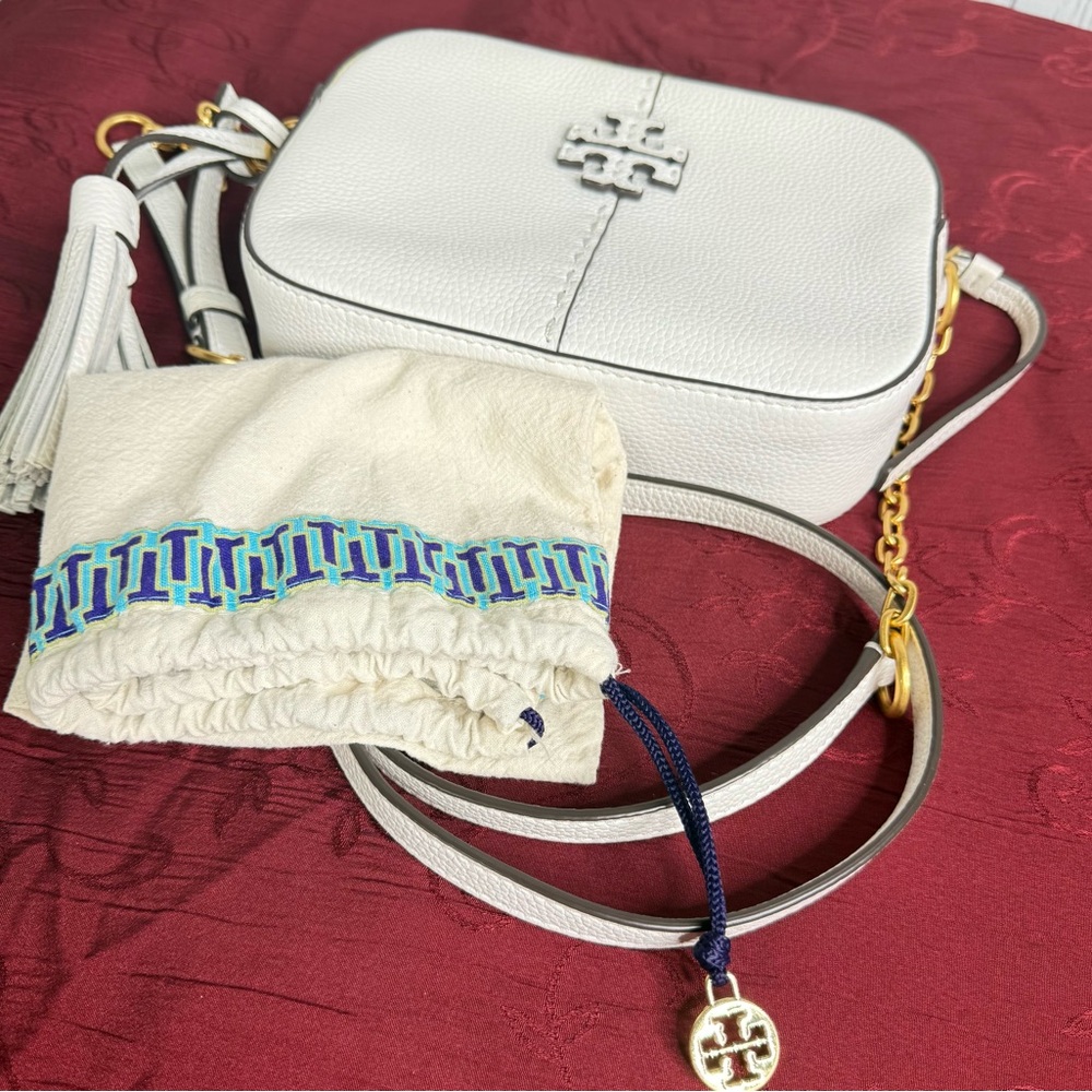 Tory burch white cream Herringbone Patterned Bag - Picture 10 of 10